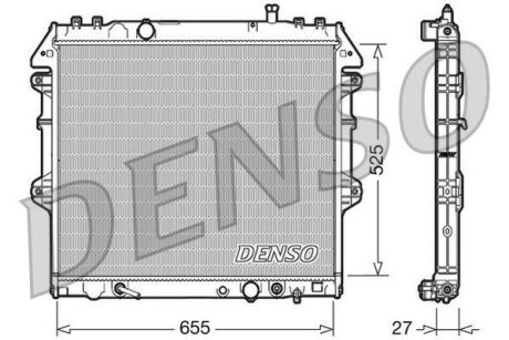 Радіатор, охлаждение двигателя DENSO DRM50045 (фото 1)