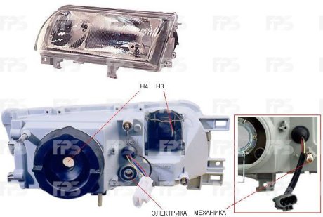 Фара передня DEPO FP 1666 R8-E