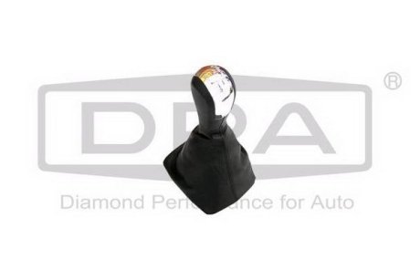 Ручка КПП с пыльником черный 5 ступ (хромовая ручка) Skoda Octavia (04-08) DPA 77111249002