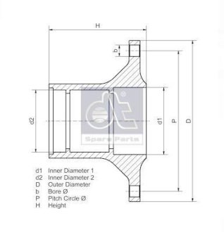 Ступиця колеса DT 2.65243 (фото 1)