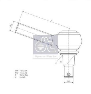 Наконечник рульової тяги DT 3.63113