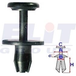 Зажим бампера ELIT R A17156