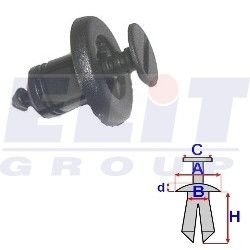 Зажим бампера ELIT R C10128