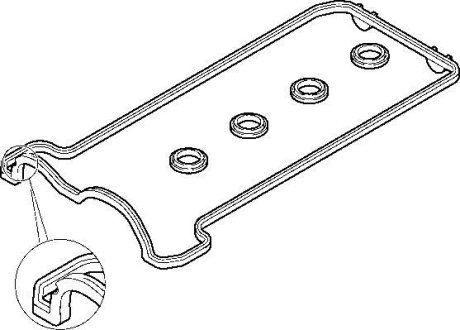 Прокладка клапанної кришки (к-кт) Mercedes Benz M119 (лівий) ELRING 475850