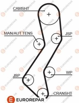 Ремень ГРМ EUROREPAR 1633136880