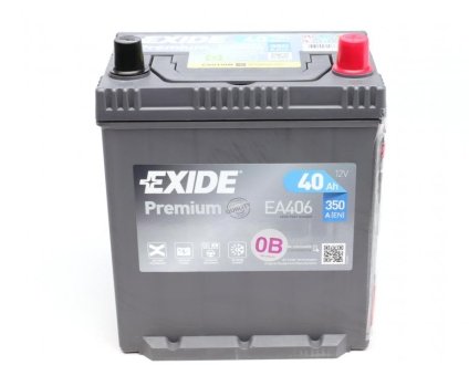 Автомобильный аккумулятор 6СТ-40Ah, 350EN PREMIUM EXIDE EA406