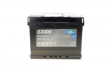 Акумулятор Premium Carbon Boost 12V/60Ah/600A EXIDE EA601