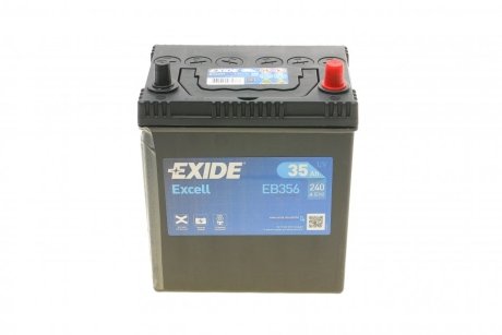 Стартерная батарея (аккумулятор) 35Ah, 240А 6 CT-35-R Excell EXIDE EB356 (фото 1)