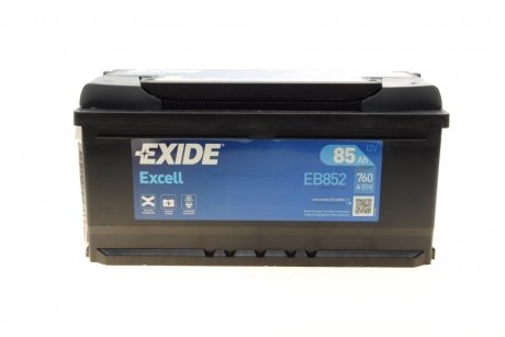 Автомобильный аккумулятор Excell 85Ah 760A R+ EXIDE EB852 (фото 1)