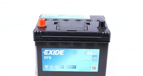 Автомобільний акумулятор Start-Stop EFB 6СТ-60Ah АЗЕ 640A (EN) EL600 (76019) EXIDE EL605 (фото 1)
