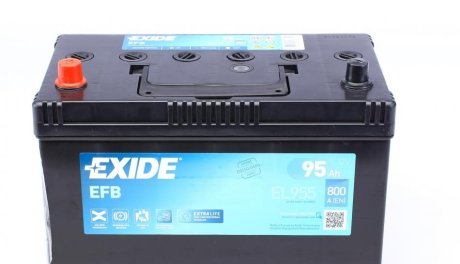 Автомобільний акумулятор Start-Stop EFB 6СТ-95Ah Аз ASIA 800A (EN) EXIDE EL955
