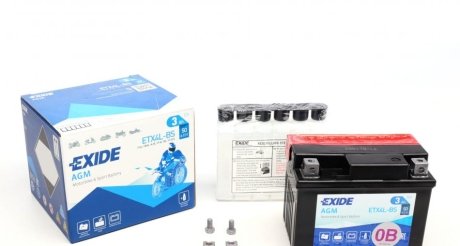 Стартерна батарея (акумулятор) EXIDE ETX4L-BS (фото 1)