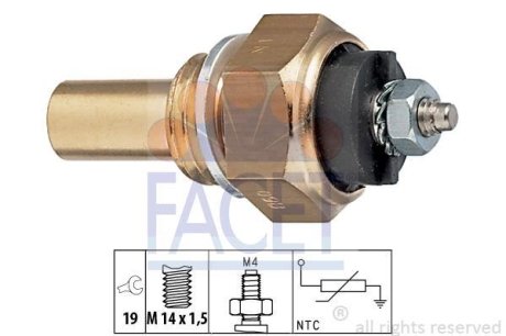 Датчик температури охолоджувальної рідини FACET 7.3112