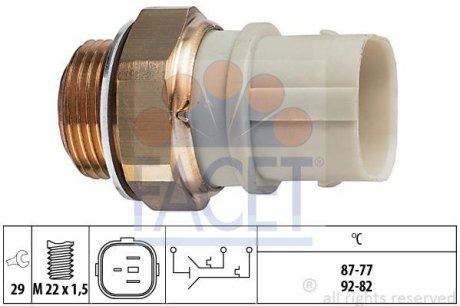 Датчик включения вентилятора VW T4 (94-03) (на радиаторе) FACET 7.5651 (фото 1)