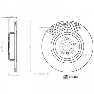 Диск гальмівний FEBI BILSTEIN 175486