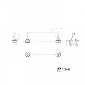 Кронштейн(тяга) стабілізатора з гайками FEBI BILSTEIN 175655