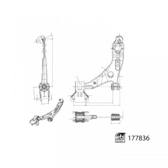 Важіль підвіски FEBI BILSTEIN 177836