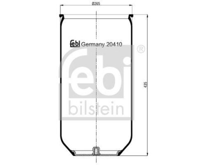 Пневмоподушка підвіски FEBI BILSTEIN 20410