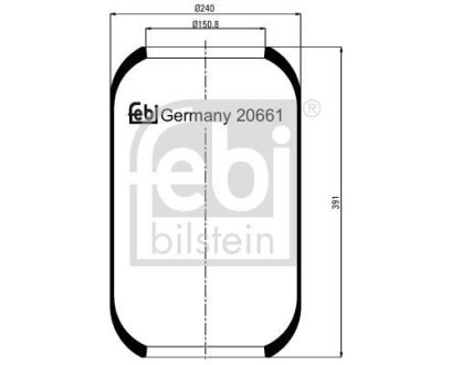 Пневмоподушка підвіски FEBI BILSTEIN 20661