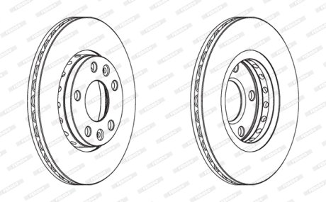 Гальмівний диск FERODO DDF1728C