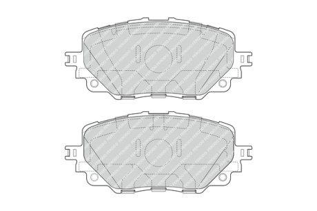 Колодки гальмівні дискові (комплект 4 шт) FERODO FDB4873 (фото 1)