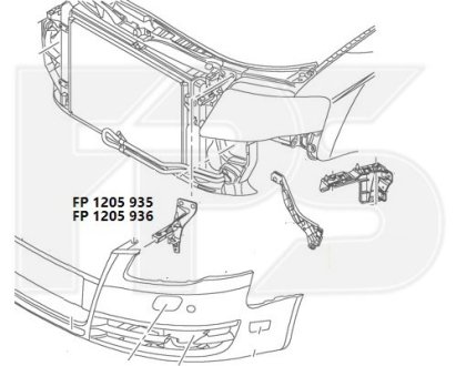 КРІПЛЕННЯ БАМПЕРА FPS FP 1205 936 (фото 1)