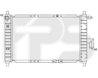 Радиатор охлаждения Daewoo Matiz 0.8/1 (458x295x18) FPS FP 22 A696