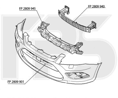 Абсорбер бампера FPS FP 2809 945