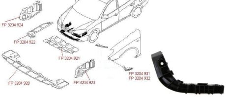 Кріплення бампера FPS FP 3204 931 (фото 1)