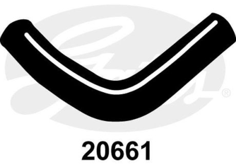 Изогнутый патрубок системи охолодження Gates 20661 (фото 1)