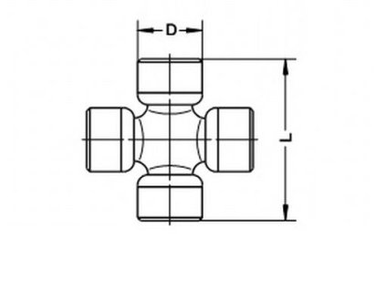 Крестовина кардана MB 208 - 310 / Vito 639 (д. 24x74.50 мм.) GKN (Lobro) U-728/4