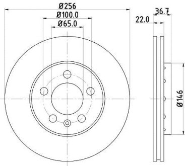 Диск тормозной HELLA 8DD355105361