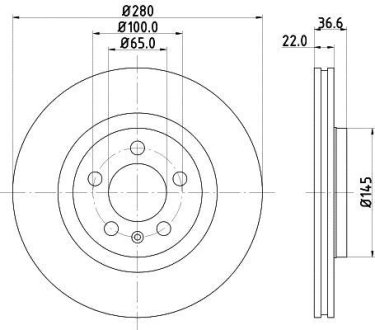 Диск тормозной HELLA 8DD355105381