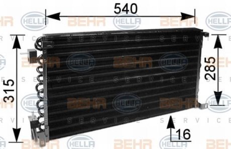 Конденсер кондиціонера HELLA 8FC351036041