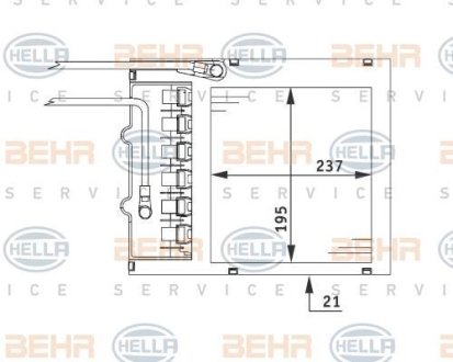 Радіатор пічки HELLA 8FH351311151