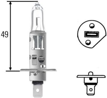 _лампа (h1) 55w 12v p14.5s галогенная увеличенный срок службы long life HELLA 8GH 002 089-351