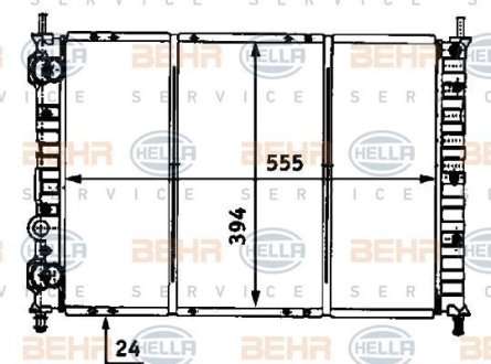 Радиатор охолоджування HELLA 8MK376718211