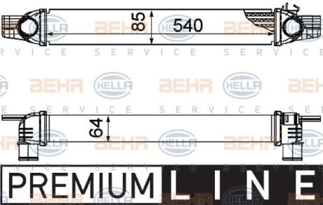 Радіатор наддуву HELLA 8ML376746531