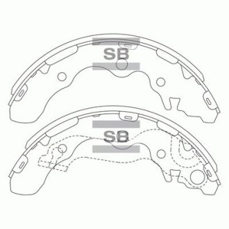 Колодки тормозные барабанные SANGSIN Hi-Q (SANGSIN) SA155