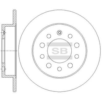 Гальмівний диск задній Hi-Q (SANGSIN) SD1083