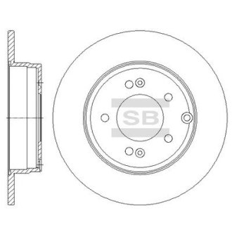 Гальмівний диск задній Hi-Q (SANGSIN) SD1099