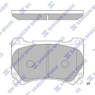 Колодки тормозные передние Hi-Q (SANGSIN) SP1206