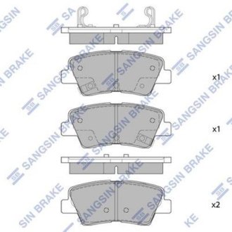 КОЛОДКИ ТОРМОЗНЫЕ ЗАДНИЕ ДИСКОВЫЕ Hi-Q (SANGSIN) SP1401