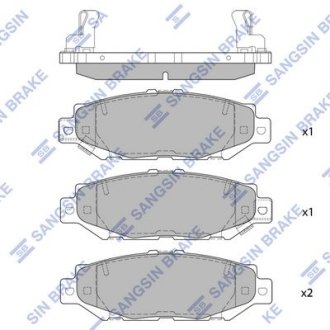 SP1432SNS_=GDB1185=424 04=D2112M-01 !колодки дисковые з. \ Lexus GS 300/430 93>/LS 400 94-00 Hi-Q (SANGSIN) SP1432 (фото 1)