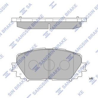 Комплект гальмівних колодок - дискові Hi-Q (SANGSIN) SP1588 (фото 1)