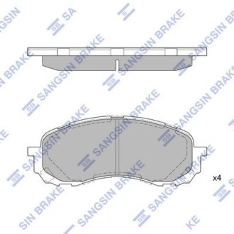 Колодки тормозный передні Hi-Q (SANGSIN) SP1629