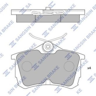 Колодки гальмові дискові задние Hi-Q (SANGSIN) SP1635