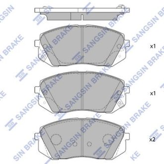 Колодки гальмівні передні Hi-Q (SANGSIN) SP1682