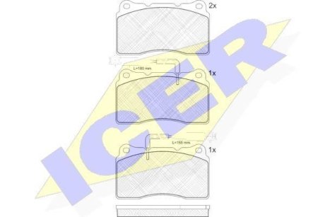 Комплект гальмівних колодок (дискових) ICER 181730 (фото 1)