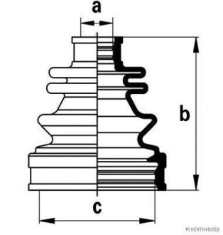 Комплект пыльников резиновых JAKOPARTS J2884018